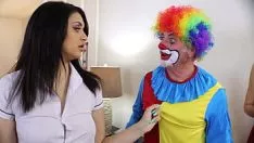 Play The sexy young woman who meets a man in a costume that she undresses