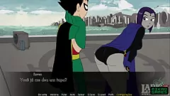 Play Train with Raven in Teen Titans Ep 14: Kisses, Spanks, and Hot Emo Action